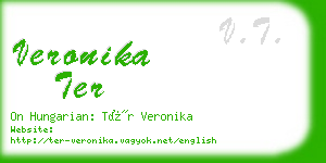 veronika ter business card